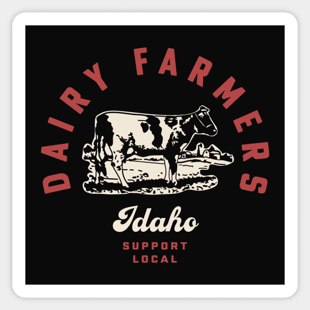 Idaho Dairy Farmers Milk Cows Dairy Farms Sticker by PodDesignShop